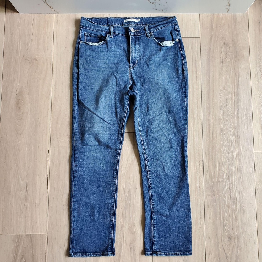 Levi's Jeans Womens 29 Blue Medium Wash Classic Straight Stretch Denim Casual